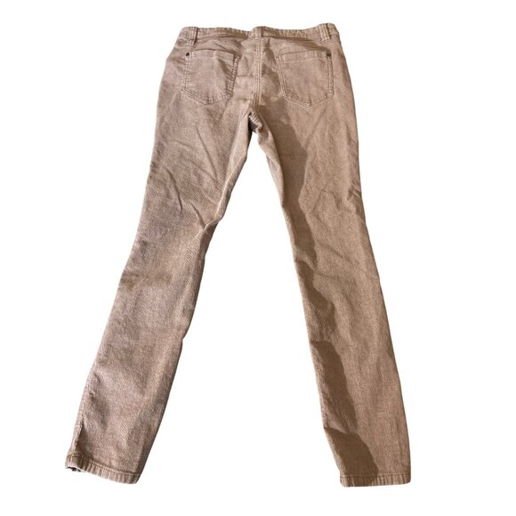 MS Collection Womens Corduroy Pants Size 14M Beige  Pockets Tapered Let Preppy - Picture 2 of 8